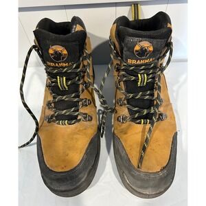 Brahma 9.5 Mens Steel Toe Work Boots Wheat Black Lace ASTM F2413-18 Utility